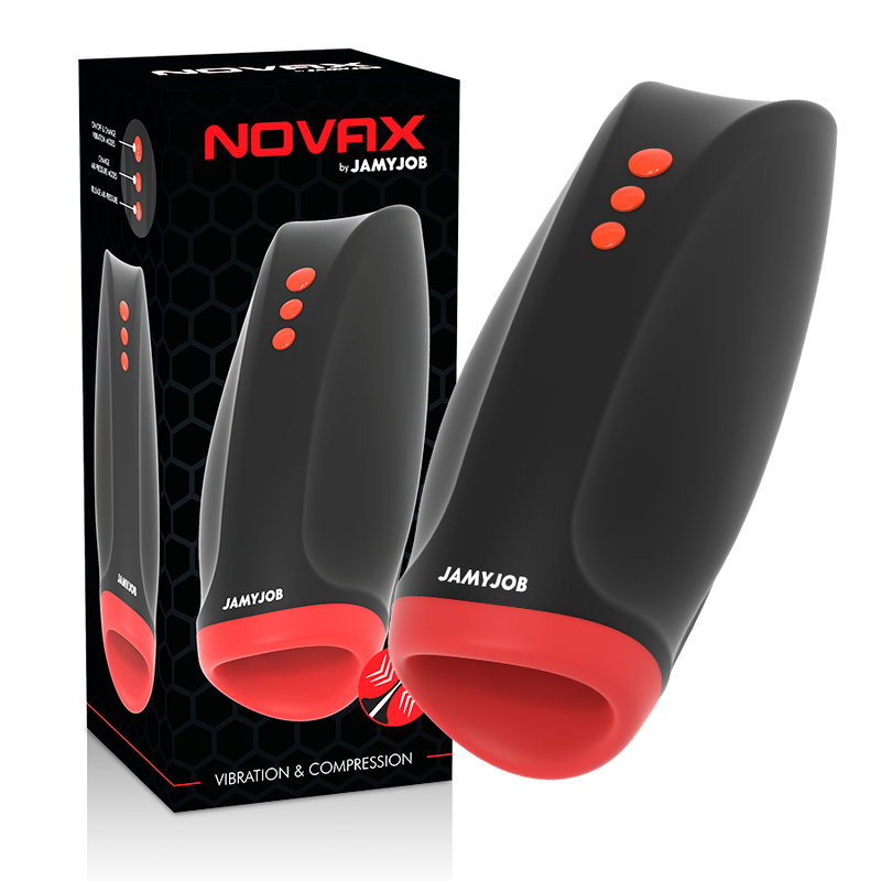 JAMYJOB - MASTURBATEUR NOVAX AVEC VIBRATION ET COMPRESSION JAMYJOB