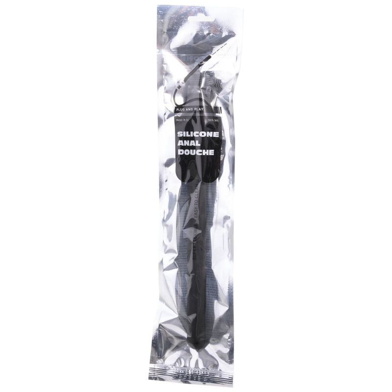 ALL BLACK - DOUCHE ANAL SILICONE SISTEMA STOPPER 27 CM - Sensualia
