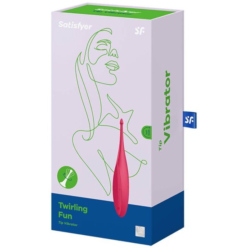 SATISFYER - VIBRATEUR TWIRLING FUN TIP ROUGE - Sensualia