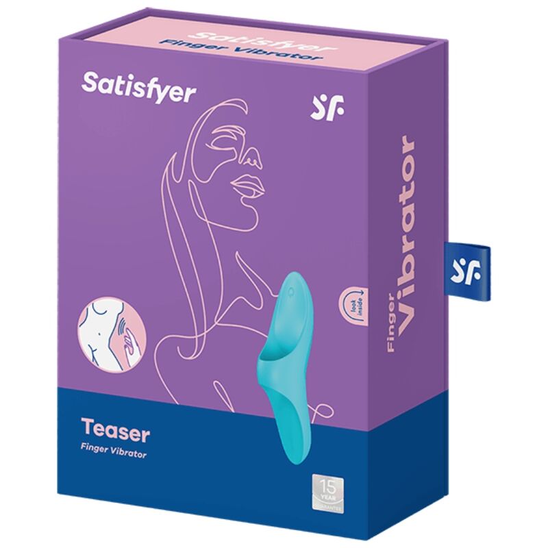 SATISFYER - VIBRATEUR DOIGTS TEASER LUMIÈRE BLEUE - Sensualia