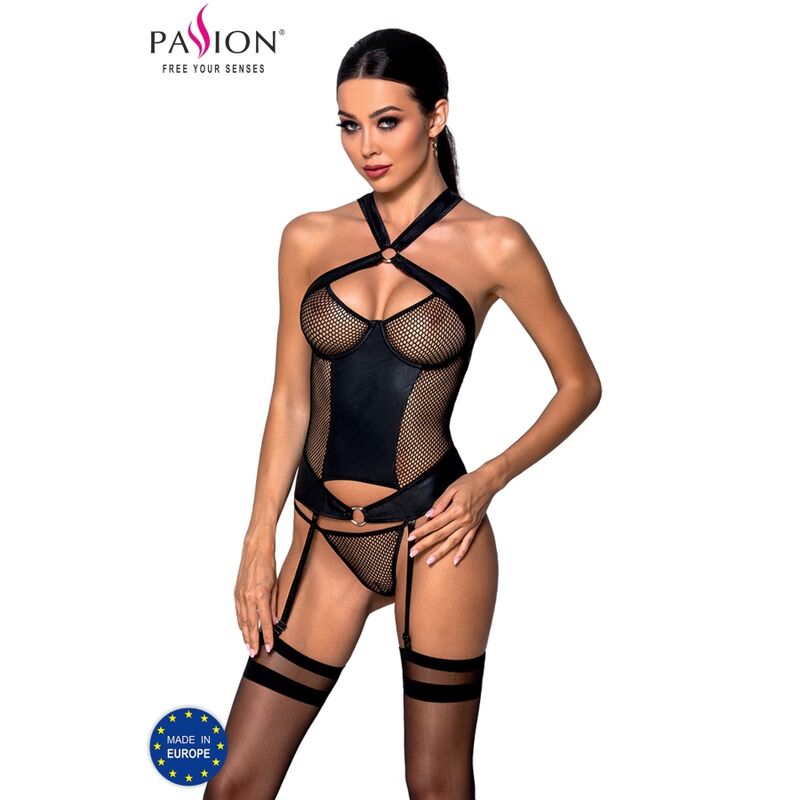 PASSION - AMANDA CORSET EN CUIR ÉCOLOGIQUE S/M - Sensualia