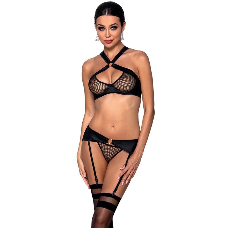 PASSION - ENSEMBLE CUIR ÉCOLOGIQUE AMANDA S/M - Sensualia