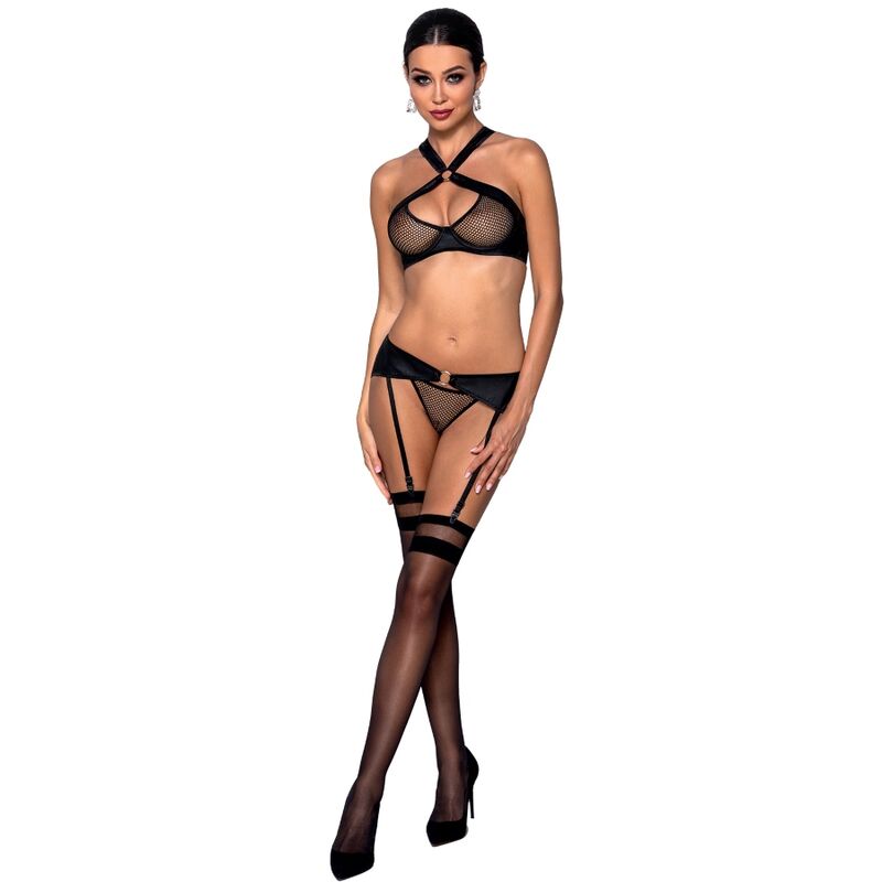 PASSION - ENSEMBLE CUIR ÉCOLOGIQUE AMANDA S/M - Sensualia