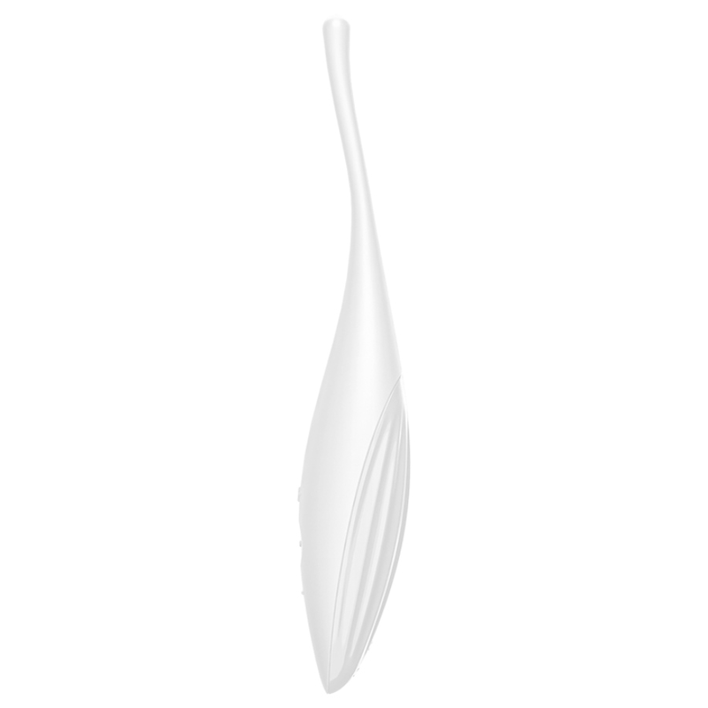 SATISFYER - VIBRATEUR POINTE DE CLIT TWIRLING JOY BLANC - Sensualia