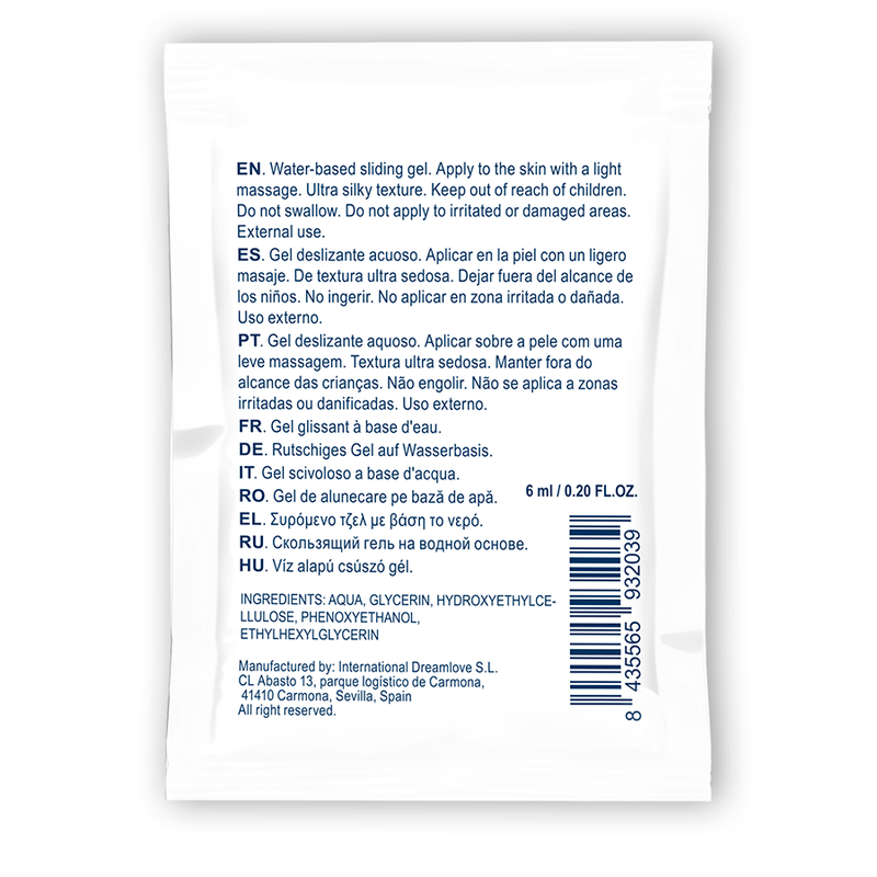 WATERFEEL - GEL DE GLISSEMENT NEUTRE BASE DEAU 6 ML - Sensualia