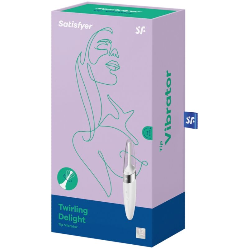 SATISFYER - VIBRATEUR POINTE DE CLIT TWIRLING DELIGHT BLANC - Sensualia