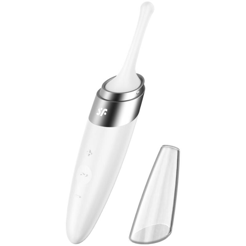 SATISFYER - VIBRATEUR POINTE DE CLIT TWIRLING DELIGHT BLANC - Sensualia