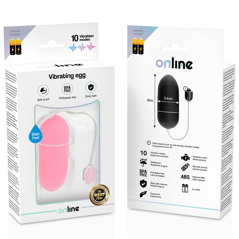 ONLINE - OEUF VIBRANT ROSE IMPERMÉABLE - Sensualia