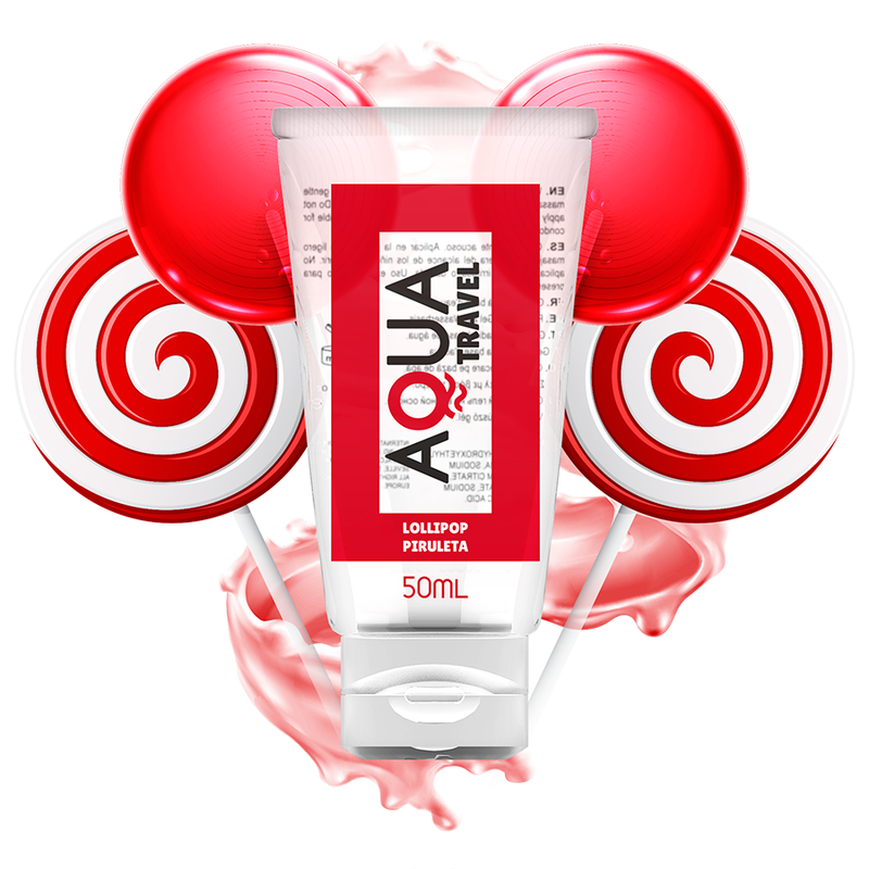 AQUA TRAVEL - LUBRIFIANT À BASE D''EAU SAVEUR LOLLIPOP - 50 ML - Sensualia