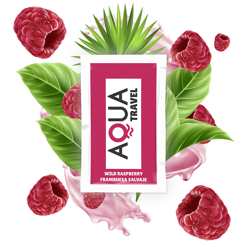 AQUA TRAVEL - LUBRIFIANT À BASE D'EAU SAVEUR FRAMBOISE SAUVAGE 6 ML - Sensualia