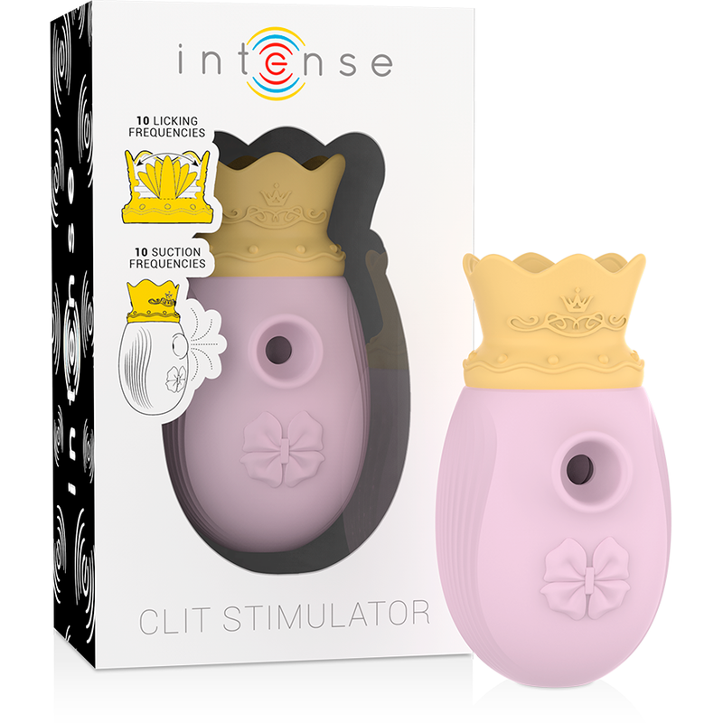 INTENSE - STIMULATEUR CLIT 10 FRÉQUENCES DE LÉCHAGE ET DASPIRATION - ROSE INTENSE FUN