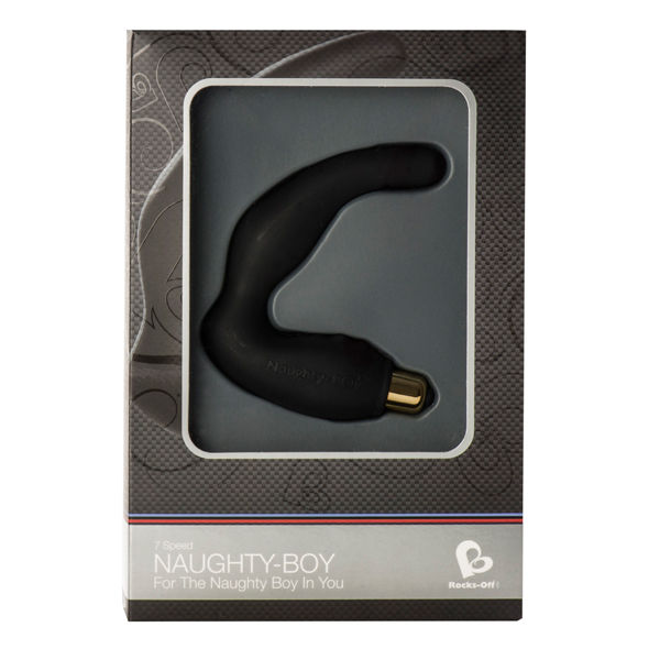 ROCKS-OFF - MASSEUR POINT G MLE NAUGHTY-BOY 7 V NOIR - Sensualia