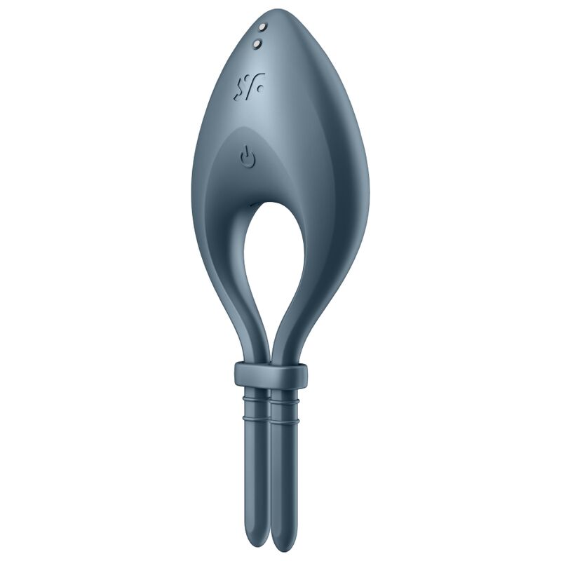 SATISFYER - APPLICATION BULLSEYE RING VIBRATOR GRIS - Sensualia