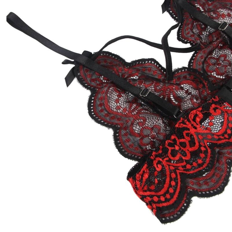 SUBBLIME - SET ENSEMBLE DEUX PIÈCES TOP ET CULOTTE EN DENTELLE S/M - Sensualia