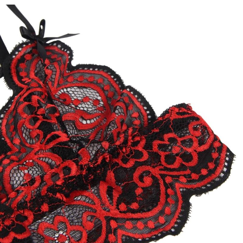 SUBBLIME - SET ENSEMBLE DEUX PIÈCES TOP ET CULOTTE EN DENTELLE S/M - Sensualia