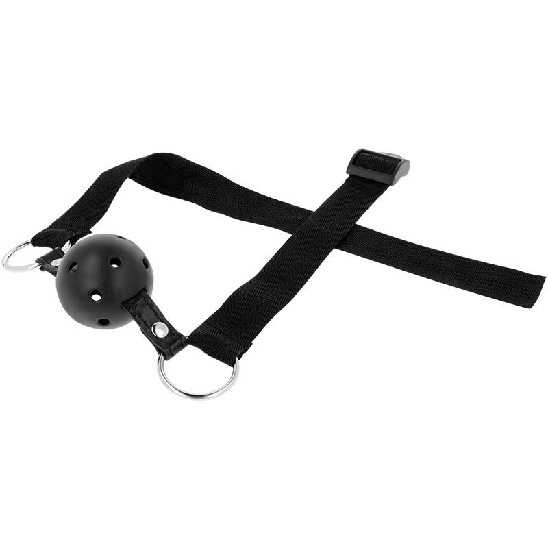 OHMAMA FETISH BALL GAG RESPIRANT EN TISSU NOIR - Sensualia