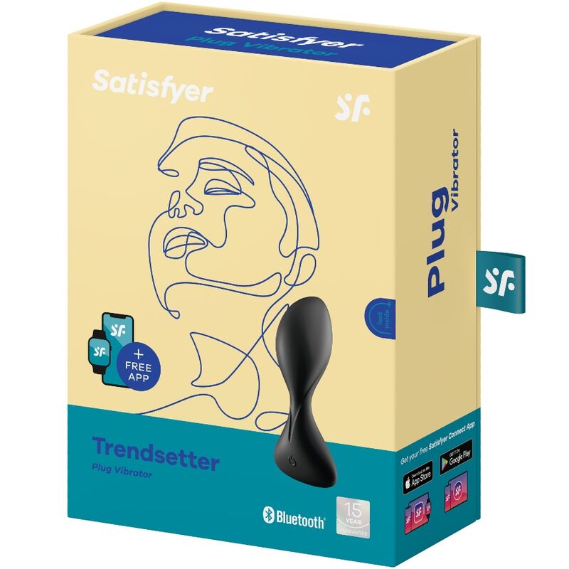 SATISFYER - APPLICATION DE PLUG VIBRANT TRENDSETTER NOIR - Sensualia