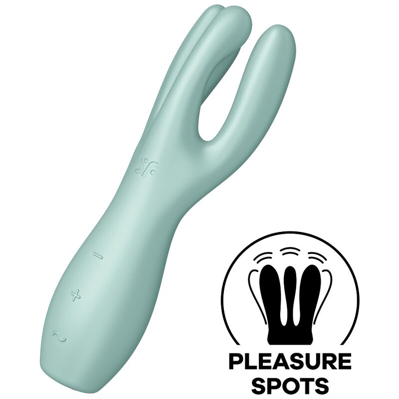 SATISFYER - VIBRATEUR THREESOME 3 ROSE - Sensualia