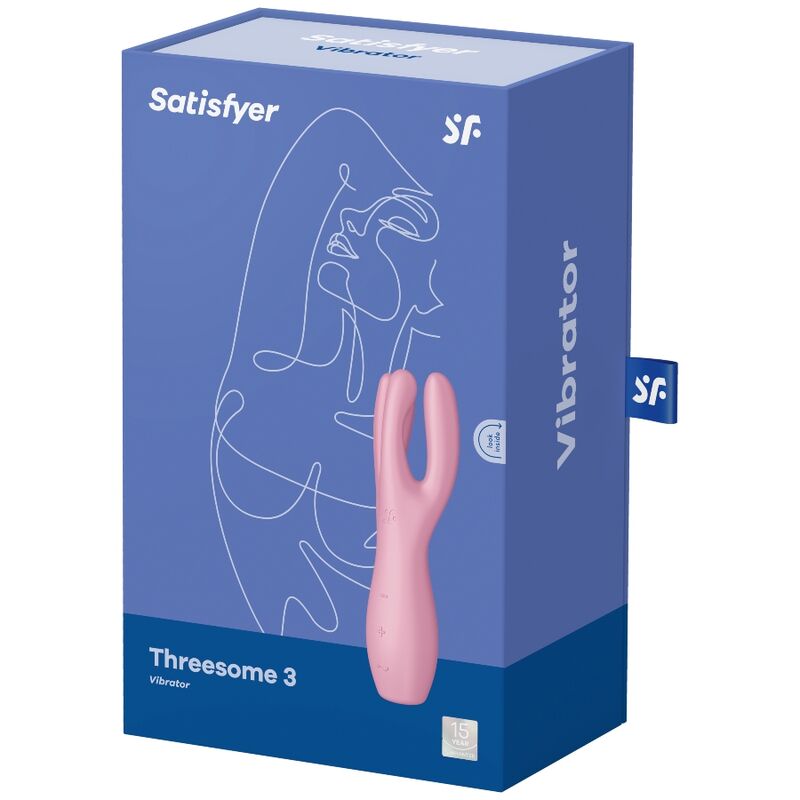 SATISFYER - VIBRATEUR THREESOME 3 ROSE - Sensualia