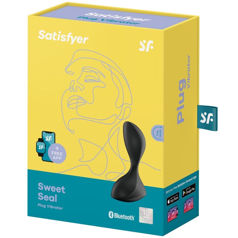 SATISFYER - APPLICATION DE PLUG VIBRANT SWEET SEAL NOIR - Sensualia