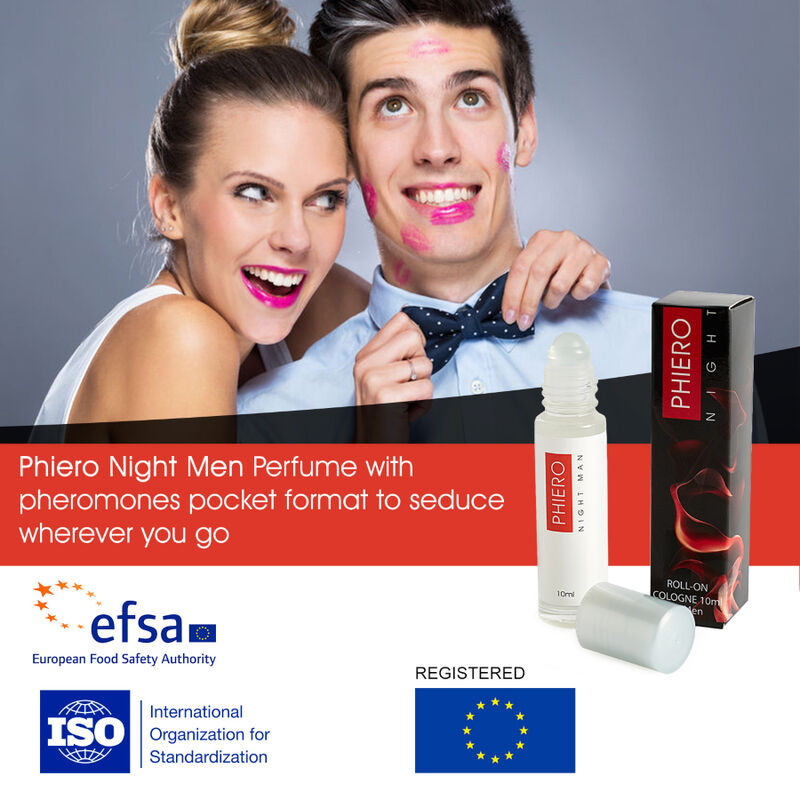500 COSMETICS - PHIERO NIGHT MAN PARFUM AUX PHEROMONES POUR HOMME AVEC ROLL-ON - Sensualia