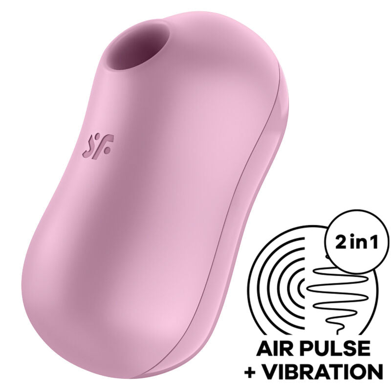 SATISFYER - COTTON CANDY ESTIMULADOR Y VIBRADOR LILA - Sensualia