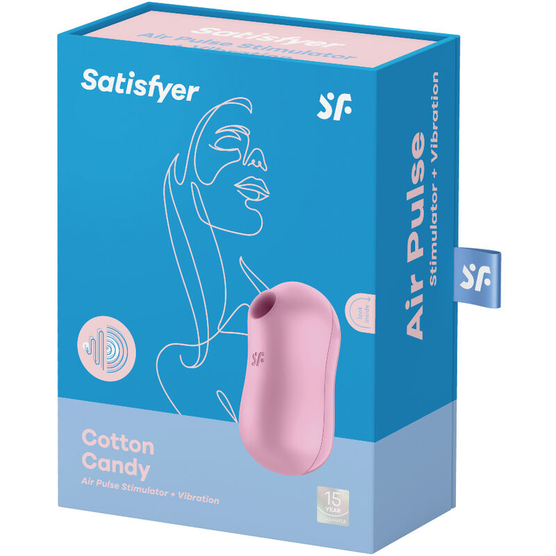 SATISFYER - COTTON CANDY ESTIMULADOR Y VIBRADOR LILA - Sensualia