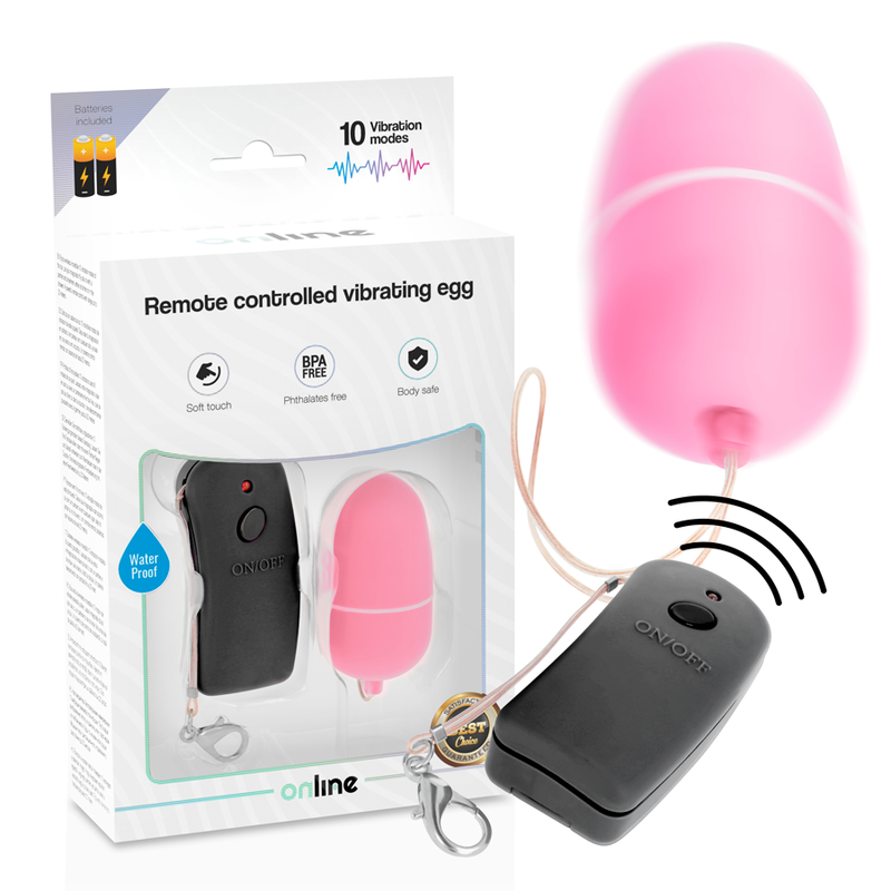 ONLINE - OEUF VIBRANT AVEC TÉLÉCOMMANDE ROSE - Sensualia