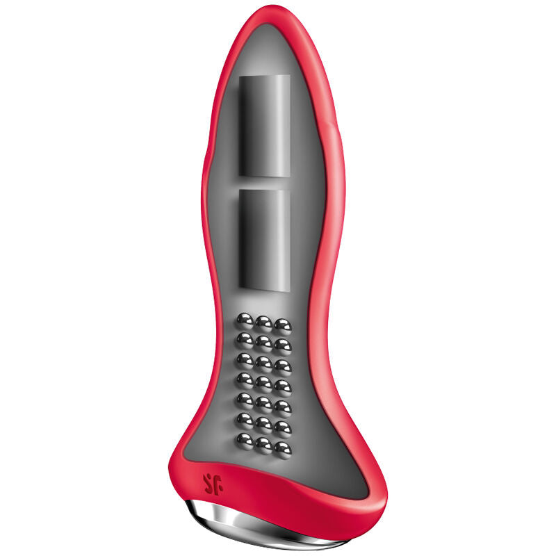 SATISFYER - ROTATOR PLUG 1+ PLUG VIBRADOR APP ROJO - Sensualia