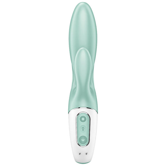 SATISFYER - AIR PUMP BUNNY 5+ APPLICATION GONFLABLE LAPIN VIBRATEUR VERT - Sensualia