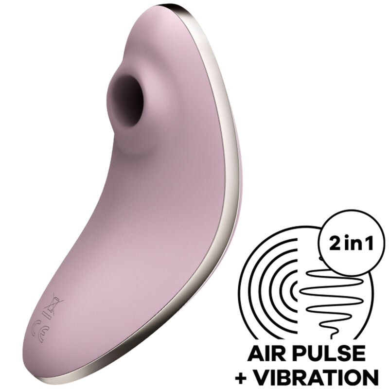 SATISFYER - VULVA LOVER 1 ESTIMULADOR Y VIBRADOR AZUL - Sensualia
