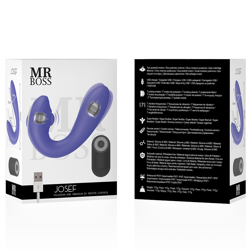 MR BOSS - JOSEF TÉLÉCOMMANDE PULSATION & VIBRATION POUR COUPLES - Sensualia