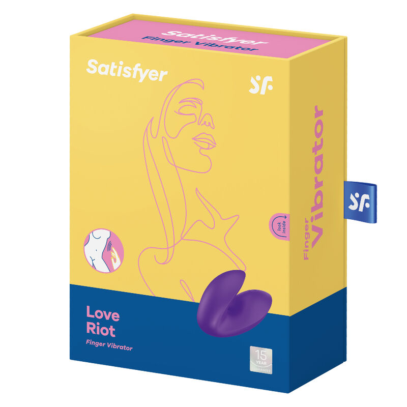 SATISFYER - VIBRATEUR DOIGTS LOVE RIOT VIOLET - Sensualia