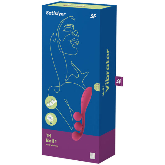 SATISFYER - VIBRATEUR MULTI TRI BALL 1 ROUGE - Sensualia