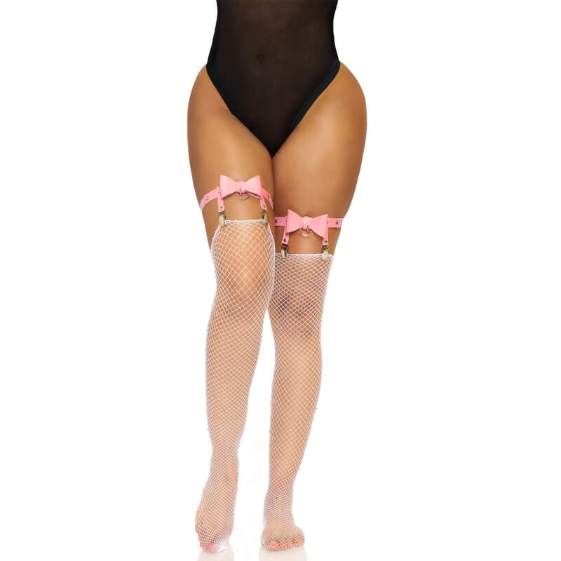 LEG AVENUE - LIGUERO ALTO DE CUERO VEGANO TALLA ÚNICA - ROJO - Sensualia