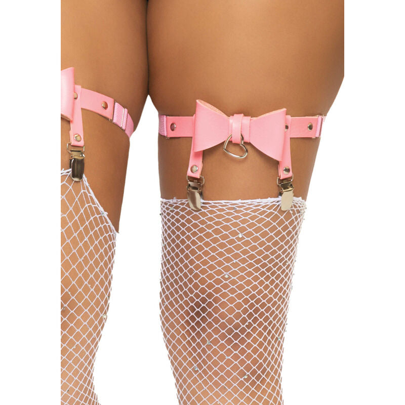 LEG AVENUE - LIGUERO ALTO DE CUERO VEGANO TALLA ÚNICA - ROJO - Sensualia