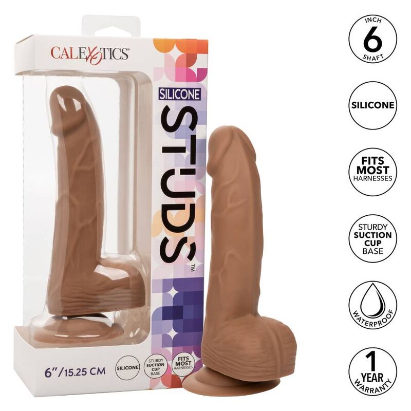 CALEXOTICS - CLOUS EN SILICONE 15.24 CM MARRON - Sensualia