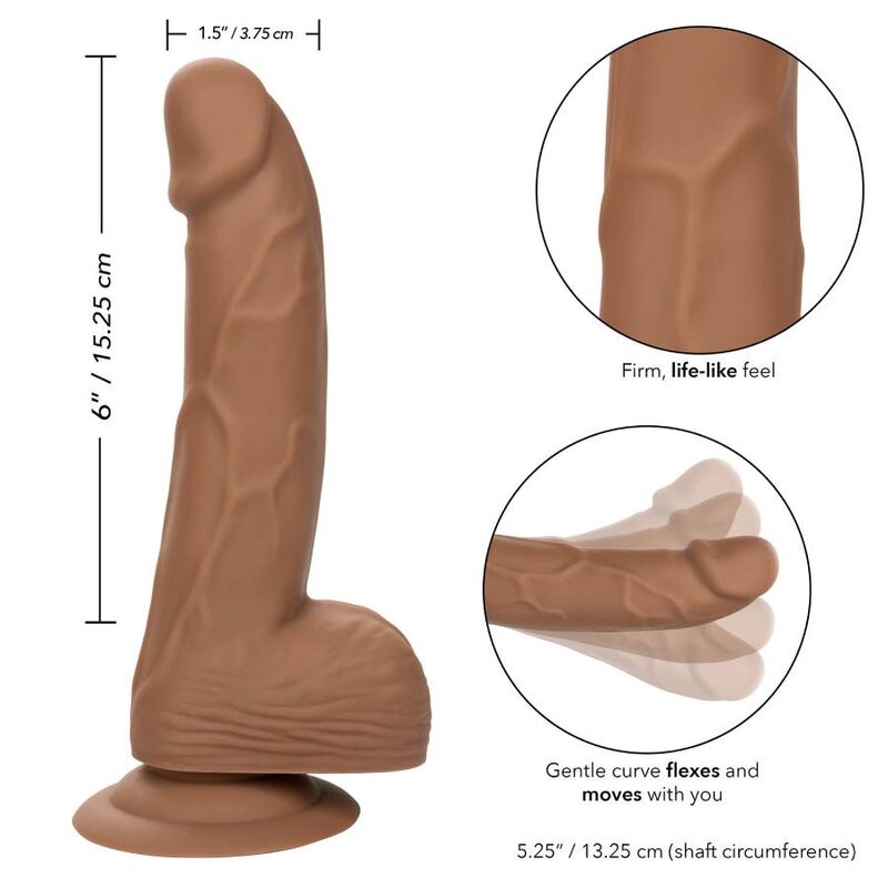 CALEXOTICS - CLOUS EN SILICONE 15.24 CM MARRON - Sensualia