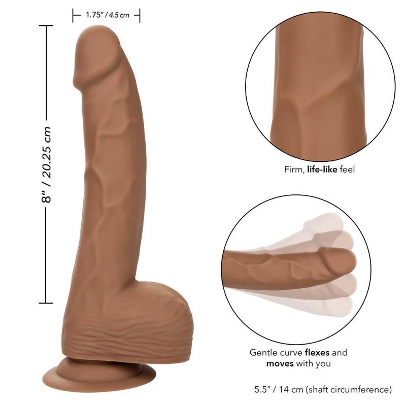 CALEXOTICS - CLOUS EN SILICONE 20.32 CM MARRON - Sensualia