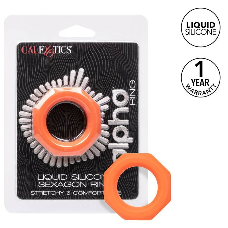 CALEXOTICS - BAGUE ALPHA SEXAGON ORANGE - Sensualia