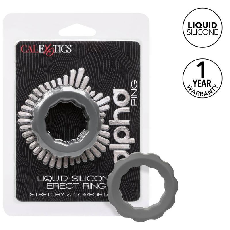 CALEXOTICS - BAGUE ALPHA ERECT GRIS - Sensualia