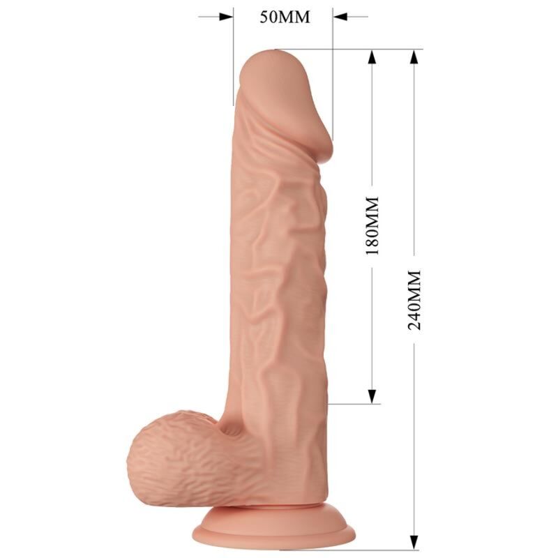BAILE - BELLE RENCONTRE BURAQ GODE RÉALISTE FLEXIBLE 24 CM NATUREL - Sensualia