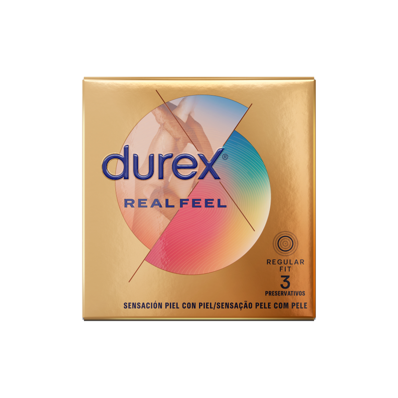 DUREX - PRÉSERVATIFS REAL FEEL 3 UNITÉS - Sensualia