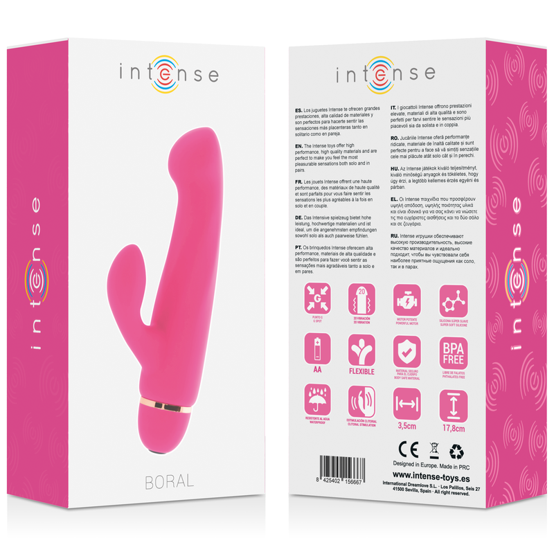 INTENSE - BORAL 20 VITESSES SILICONE ROSE - Sensualia