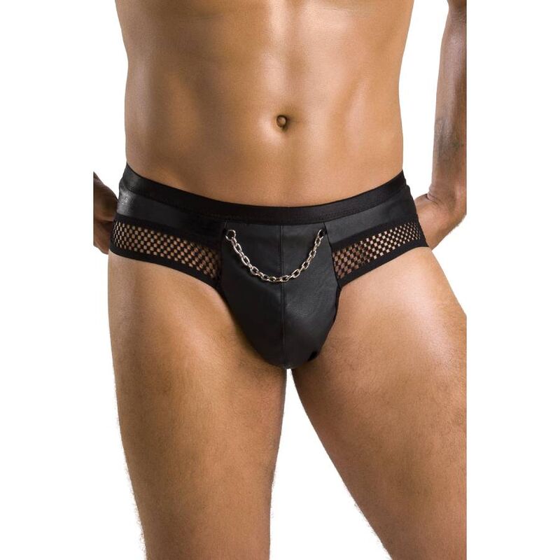 PASSION - 030 SLIP ABIERTO TOM NEGRO L/XL - Sensualia