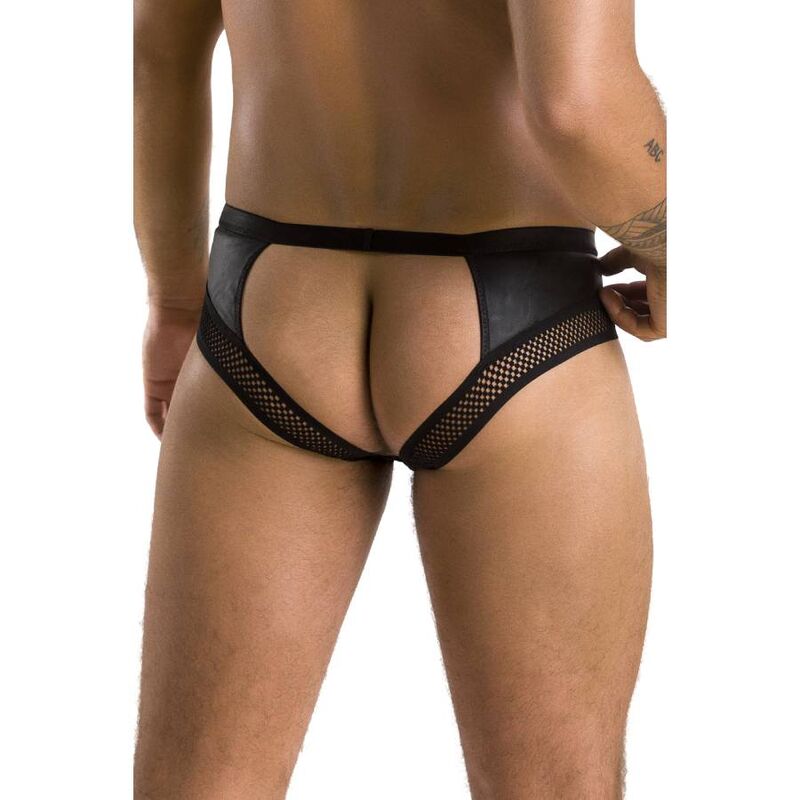 PASSION - 030 SLIP ABIERTO TOM NEGRO L/XL - Sensualia