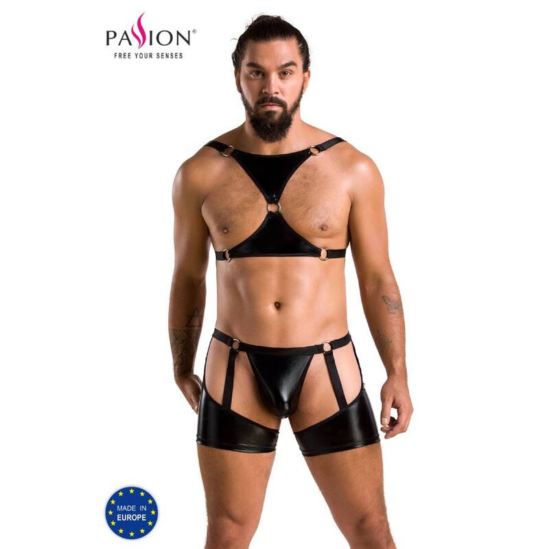 PASSION - 047 SET ARON NEGRO S/M - Sensualia