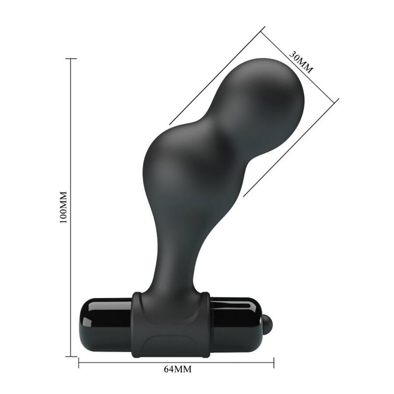 MR PLAY - PLUG ANAL VIBRATEUR EN SILICONE NOIR - Sensualia