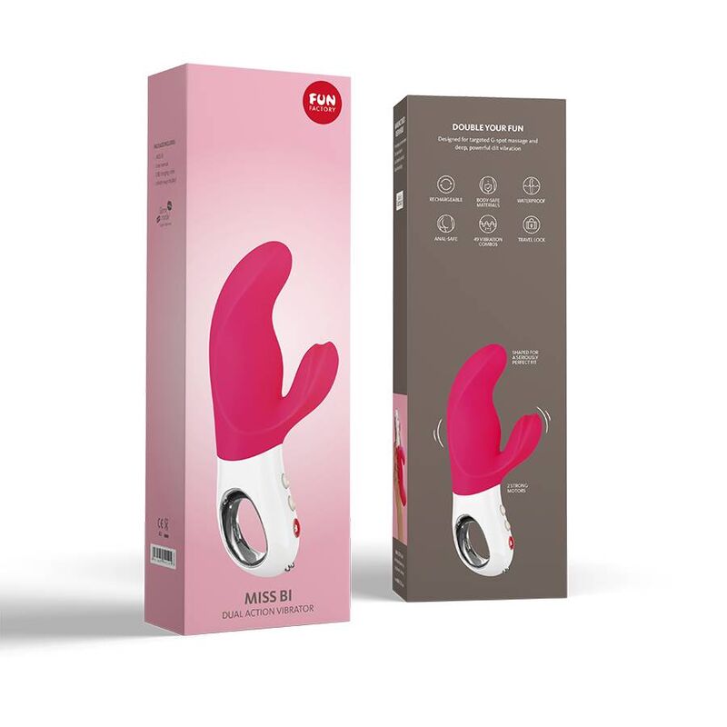 FUN FACTORY - MISS BI DUAL VIBRATEUR ROSE BLANC - Sensualia