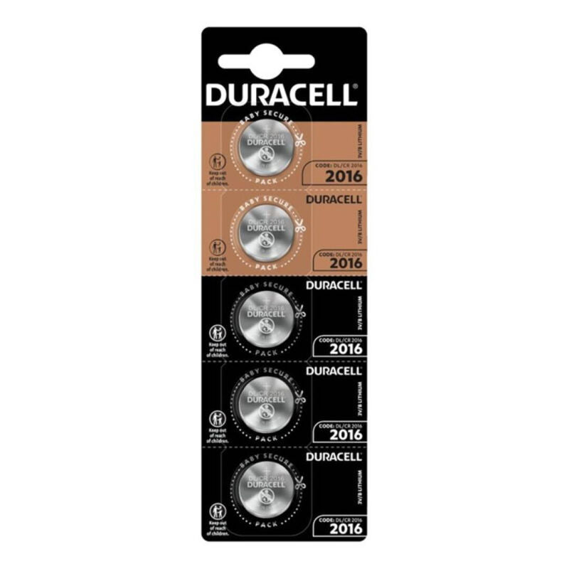 DURACELL - PILE BOUTON LITIO CR2016 3V 5 UNIT? - Sensualia